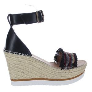 Vaneli Cidec Black Espadrille Wedge Sandal - New in Box